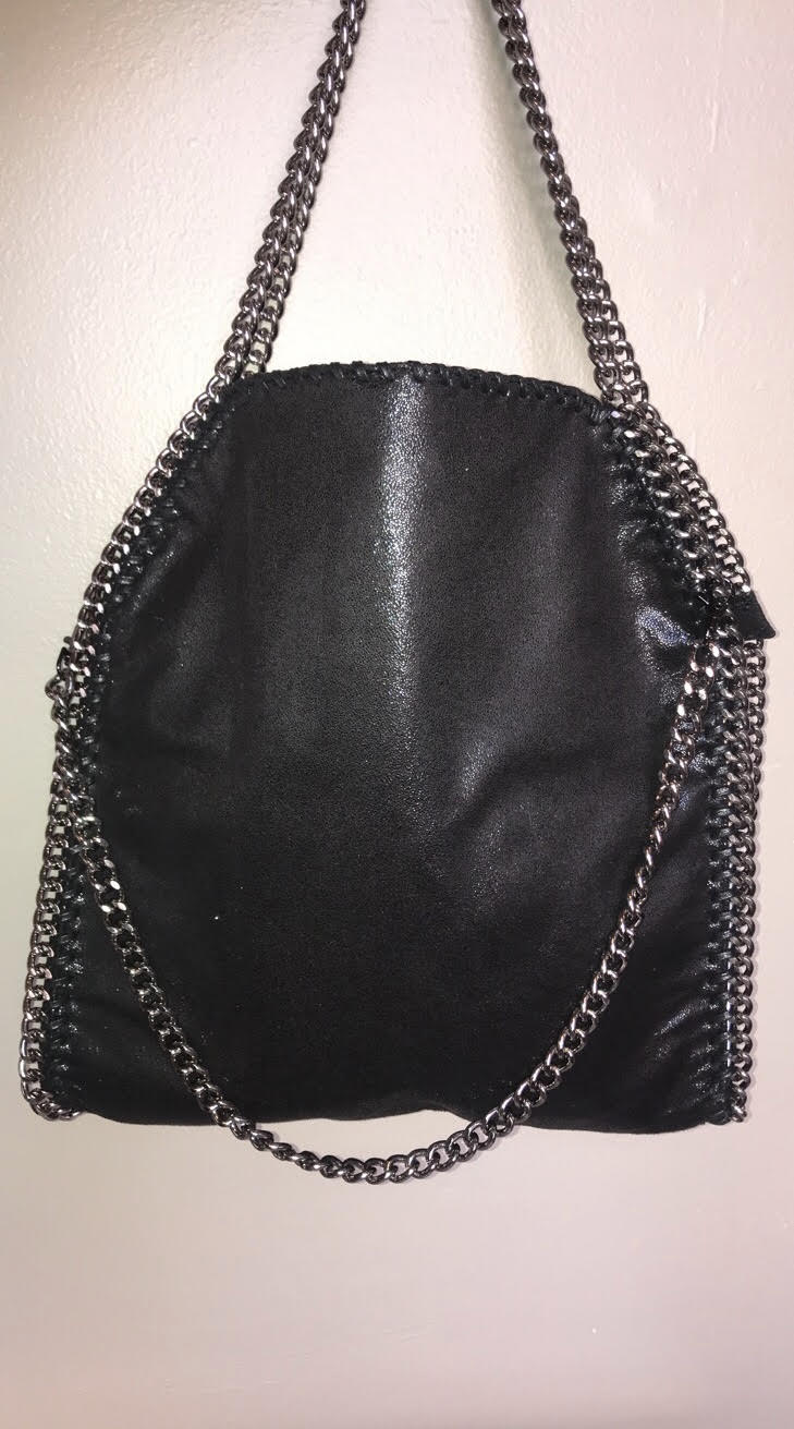 Large black purse with silver detail - Glamhairus